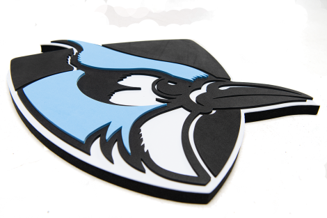 Johns Hopkins Blue Jays 3D Logo Fan Foam Wall Sign profile