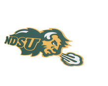 Load image into Gallery viewer, North Dakota State University Bison 3D Logo Fan Foam Wall Sign profile
