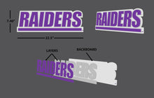 Load image into Gallery viewer, Mount Union Raiders 3D Logo Fan Foam Wall Sign layers