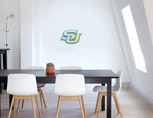 Load image into Gallery viewer, Southern University 3D Logo Fan Foam Wall Sign on the wall
