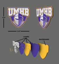 Load image into Gallery viewer, Mary Hardin Baylor Crusaders 3D Logo Fan Foam Wall Sign layers
