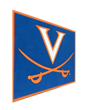 Load image into Gallery viewer, University of Virginia Cavaliers 3D Logo Fan Foam Wall Sign profile
